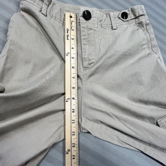 Zara Cargo Pants Womens Small Beige Khaki Straight Leg Drawstring Hem Pockets - Picture 6 of 10